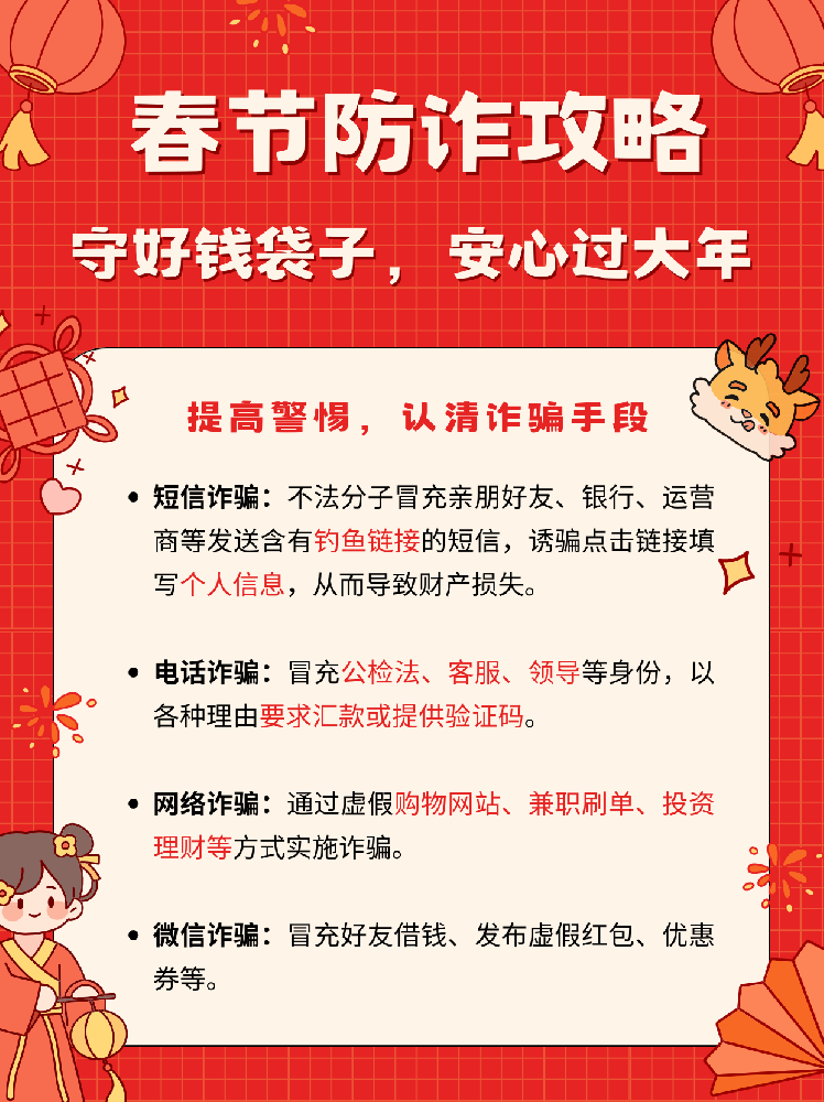 春节防诈攻略 守好钱袋子，安心过大年